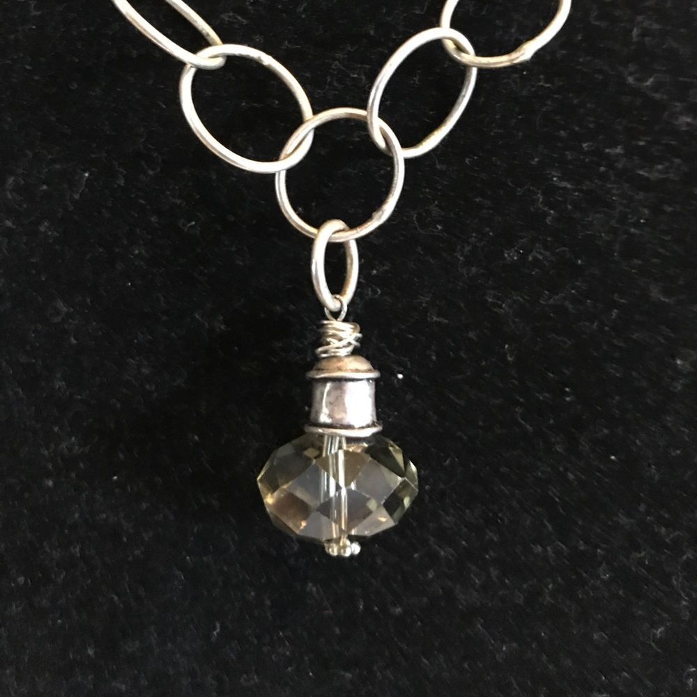 Silver statement necklace - Picture 2 of 3